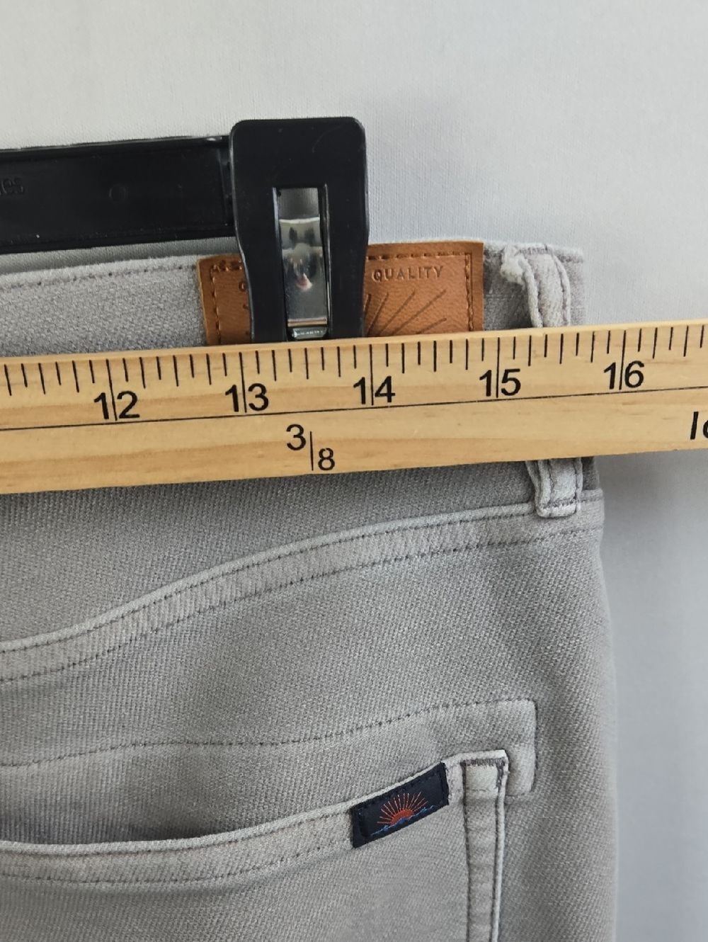 Faherty Brand 5-Pocket Slim Straight Pants Gray Mens 31x30 Casual Trousers - Picture 9 of 9
